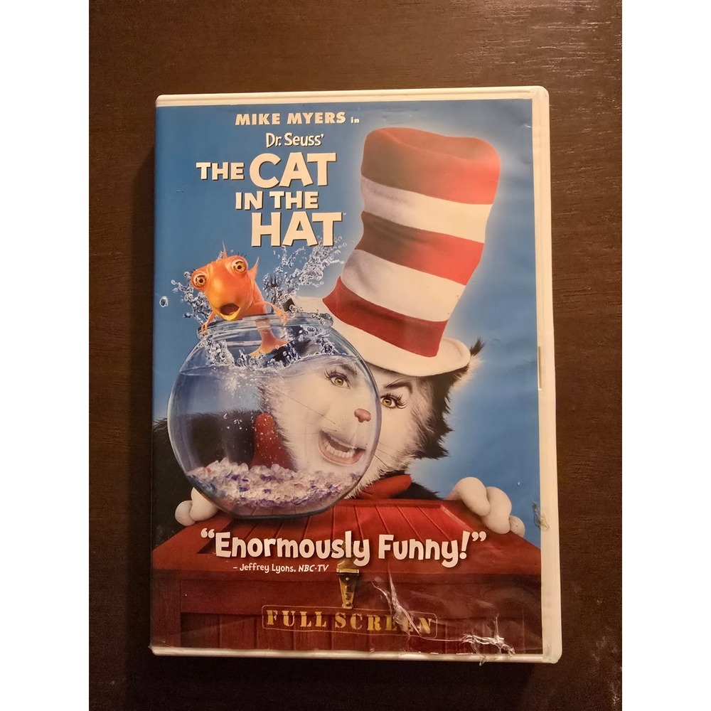 Dr. Seuss' the Cat in the Hat (2003) (DVD, 2003), Full‎ Screen, Good Condition